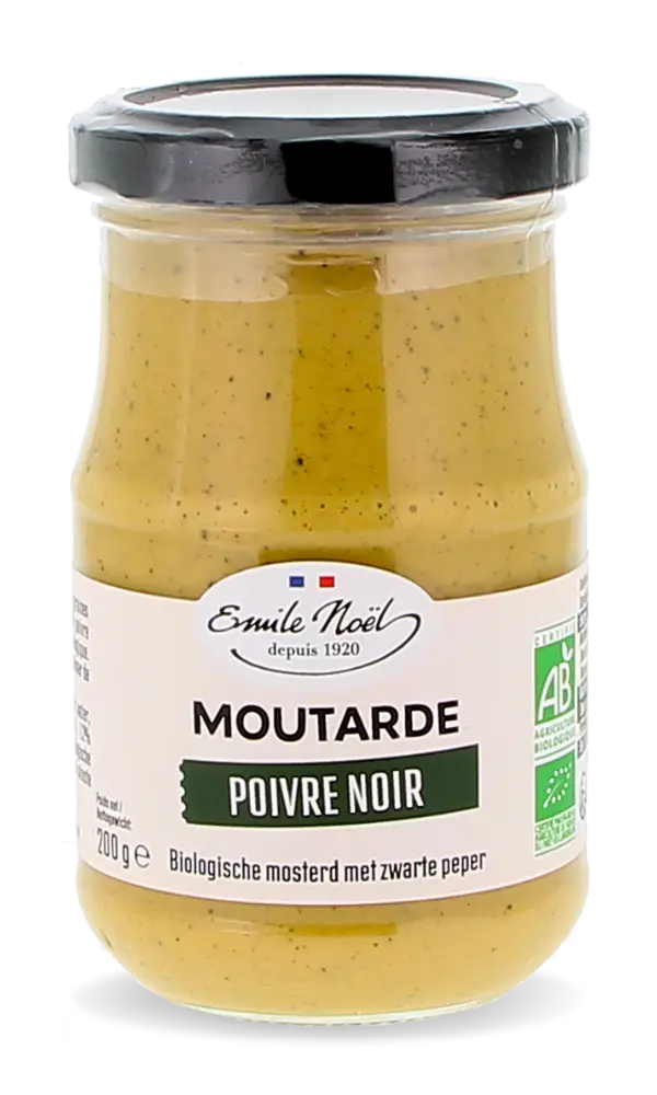 MOUTARDE AU POIVRE NOIR 200G