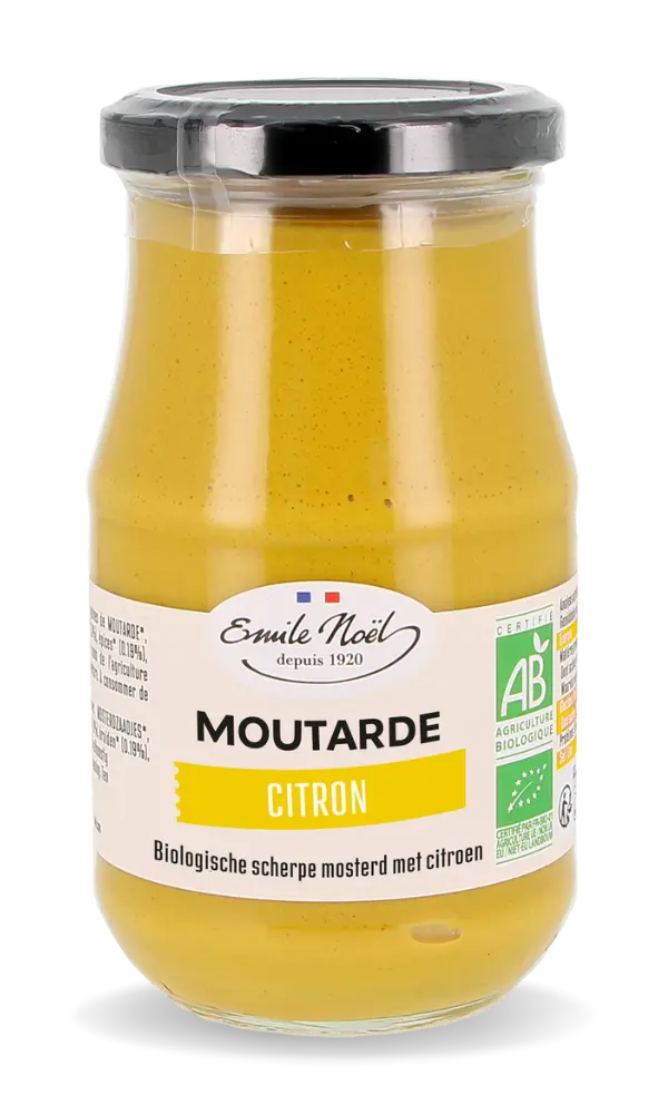 MOUTARDE FORTE AU CITRON 200 G
