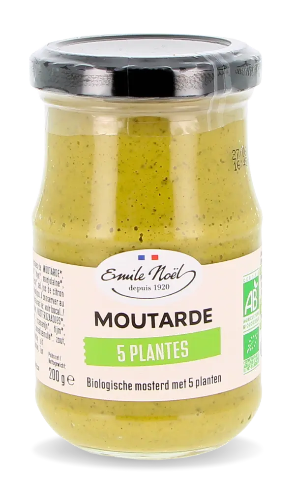 MOUTARDE AUX 5 PLANTES 200 G