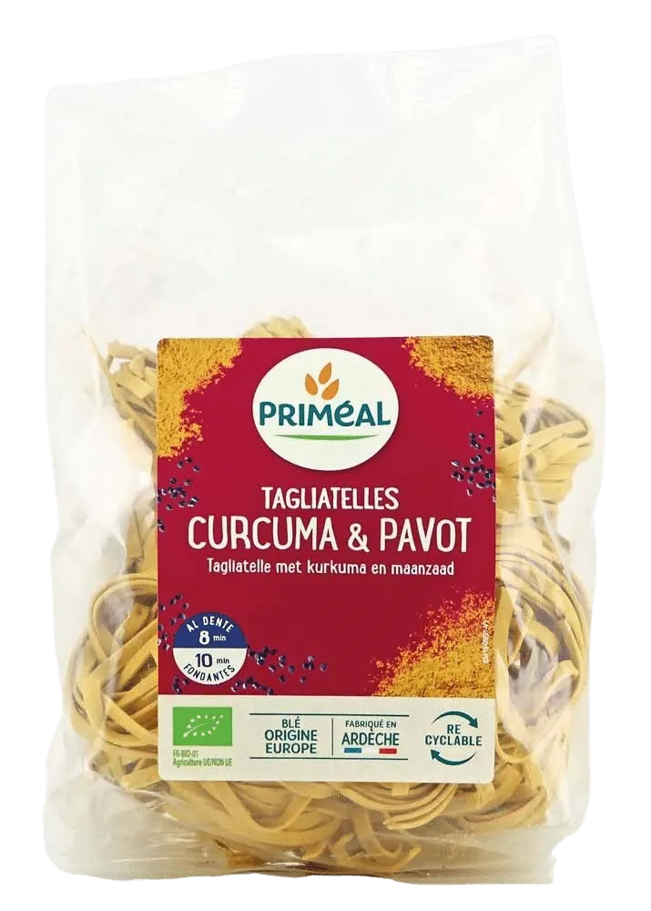 TAGLIATELLES CURCUMA PAVOT 250G 