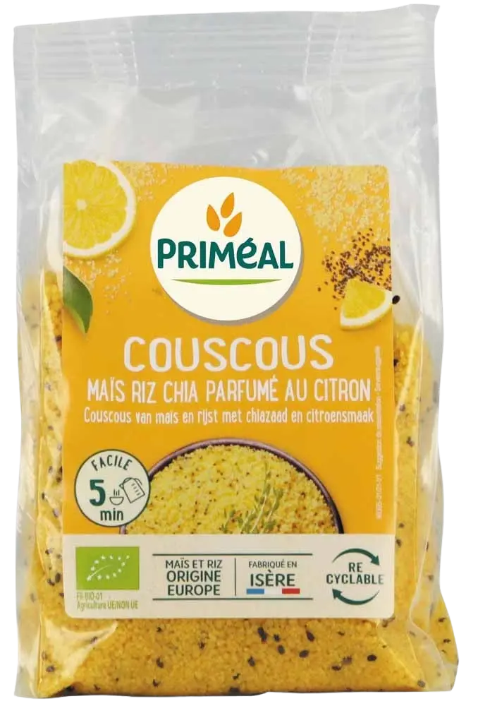 COUSCOUS MAIS RIZ CHIA AU CITRON  300 G