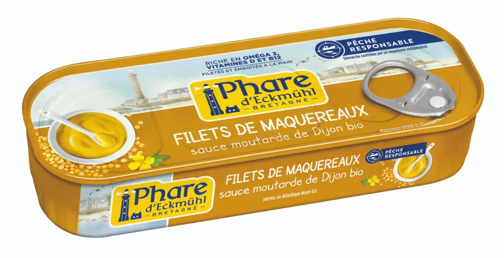 FILETS DE MAQUEREAUX SAUCE MOUTARDE  DE DIJON  144GR