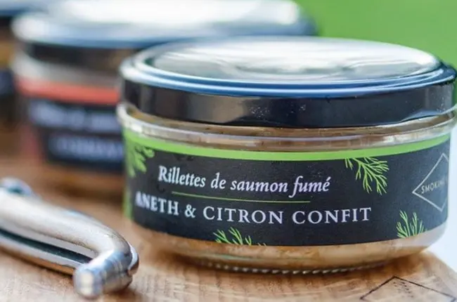 RILLETTES DE SAUMON FUME ANETH & CITRON CONFIT 100G