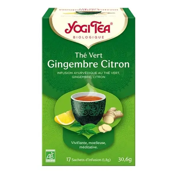 YOGI TEA - THE VERT  GINGEMBRE CITRON