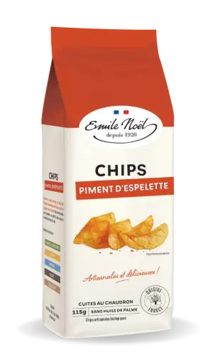 CHIPS EN PIMENT D ESPELETTE  -  115 GR 