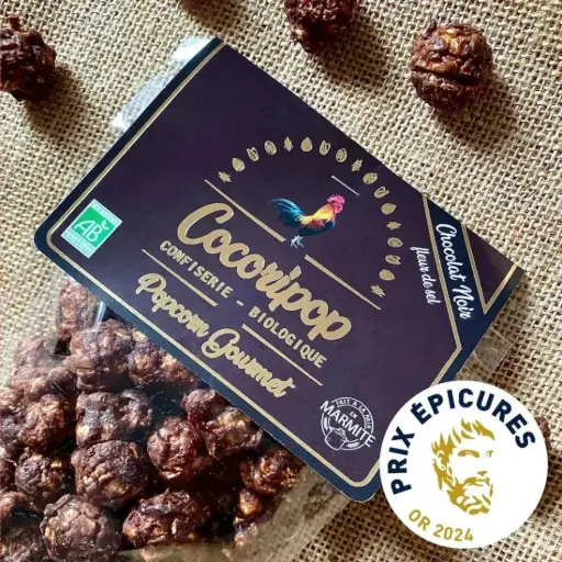 POPCORN GOURMET CHOCOLAT NOIR - COCORIPOP -  80G 