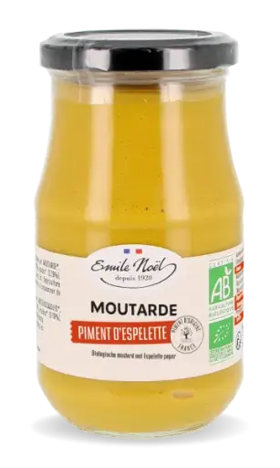 MOUTARDE AU PIMENT D ESPELETTE  200G