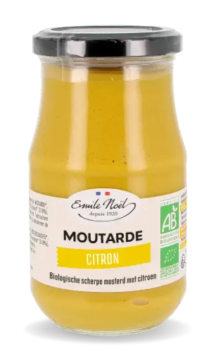 MOUTARDE FORTE AU CITRON 200 G