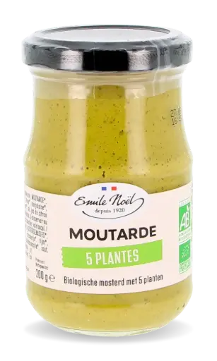 MOUTARDE AUX 5 PLANTES 200 G
