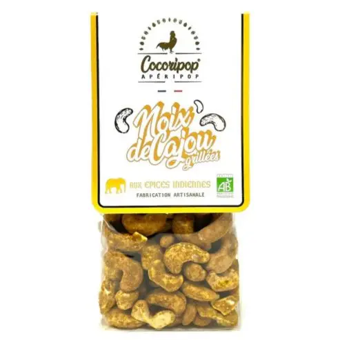NOIX DE CAJOU GRILLEES AUX EPICES INDIENNES - COCORIPOP